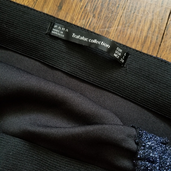 Zara asymmetric Sparkly Blue skirt - Picture 2 of 3